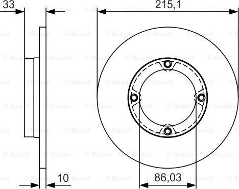 BOSCH 0 986 479 S69 - Гальмівний диск avtolavka.club