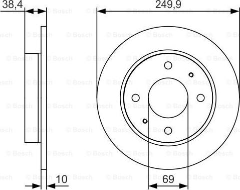 BOSCH 0 986 479 S84 - Гальмівний диск avtolavka.club