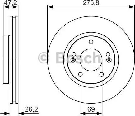 BOSCH 0 986 479 S81 - Гальмівний диск avtolavka.club