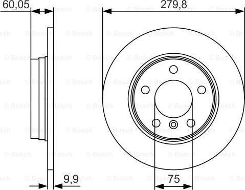 BOSCH 0 986 479 S34 - Гальмівний диск avtolavka.club