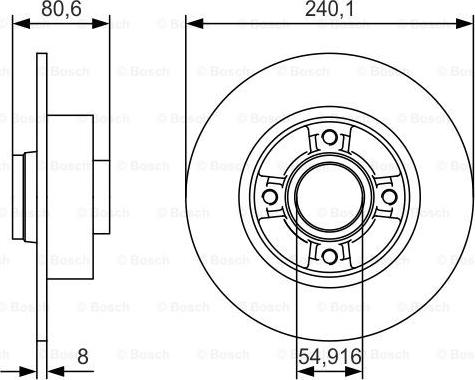 BOSCH 0 986 479 S37 - Гальмівний диск avtolavka.club