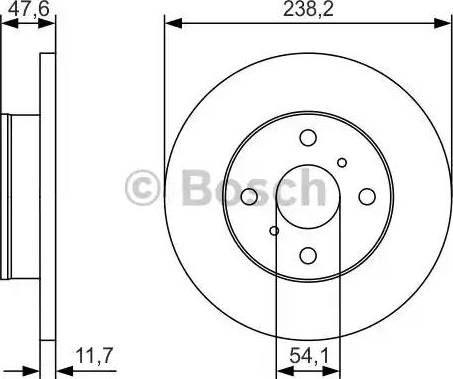 BOSCH 0 986 479 T68 - Гальмівний диск avtolavka.club