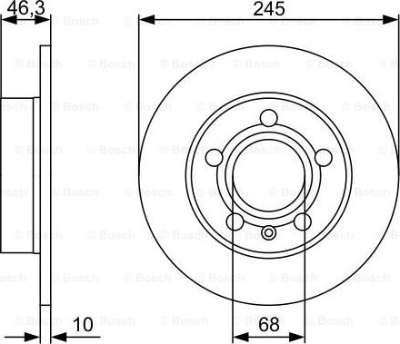 BOSCH 0 986 479 V52 - Гальмівний диск avtolavka.club