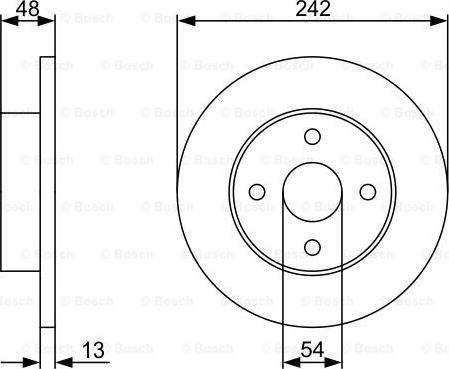 BOSCH 0 986 479 V69 - Гальмівний диск avtolavka.club