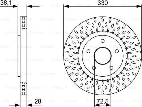 BOSCH 0 986 479 V85 - Гальмівний диск avtolavka.club