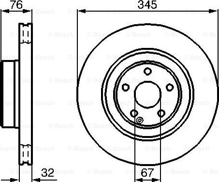 BOSCH 0 986 478 964 - Гальмівний диск avtolavka.club