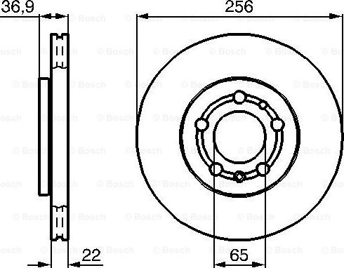 BOSCH 0 986 479 B58 - Гальмівний диск avtolavka.club