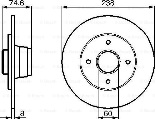 BOSCH 0 986 478 442 - Гальмівний диск avtolavka.club