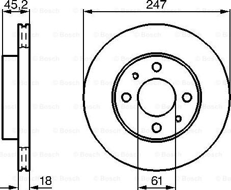 BOSCH 0 986 478 459 - Гальмівний диск avtolavka.club