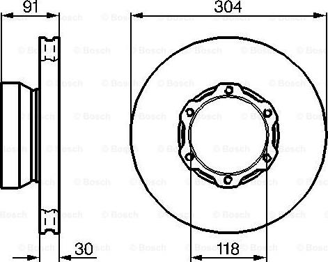 BOSCH 0 986 478 456 - Гальмівний диск avtolavka.club