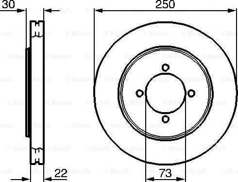 BOSCH 0 986 478 458 - Гальмівний диск avtolavka.club