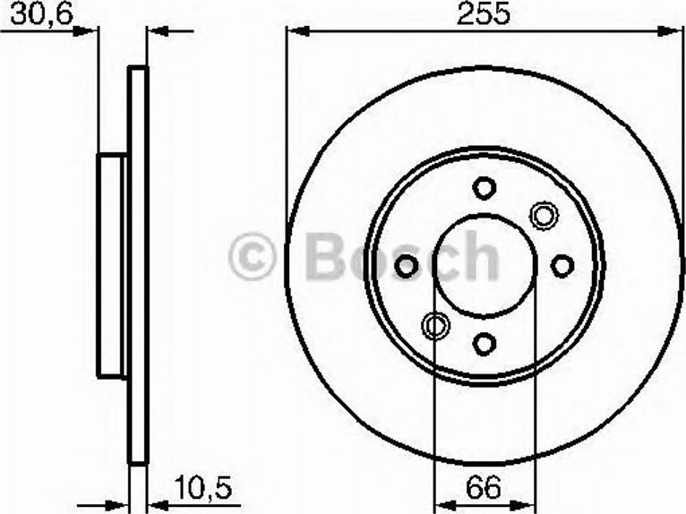 BOSCH 0986478424 - Гальмівний диск avtolavka.club