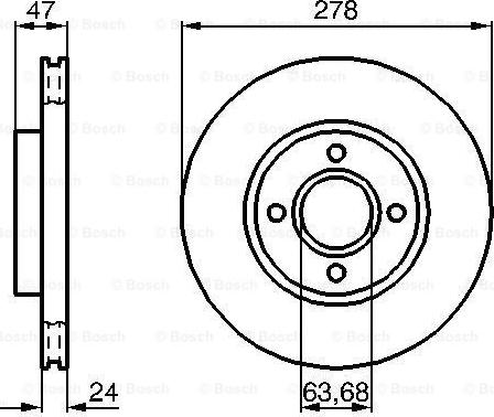 BOSCH 0 986 478 427 - Гальмівний диск avtolavka.club