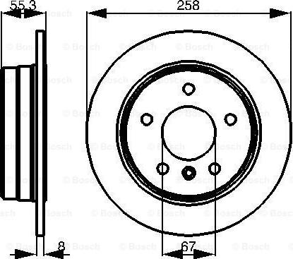 BOSCH 0 986 479 B36 - Гальмівний диск avtolavka.club