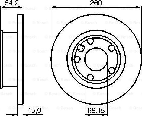 BOSCH 0 986 478 547 - Гальмівний диск avtolavka.club