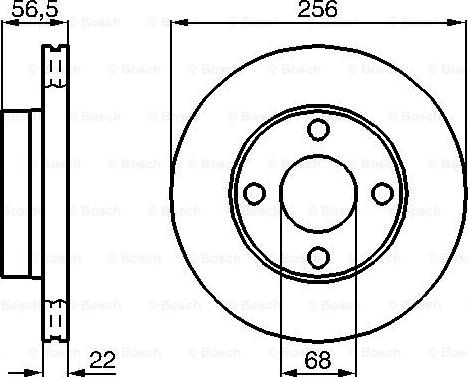 BOSCH 986478550 - Гальмівний диск avtolavka.club