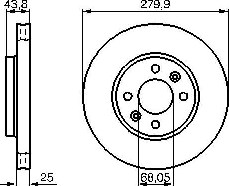 BOSCH 0 986 478 505 - Гальмівний диск avtolavka.club