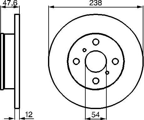 BOSCH 0986478506 - Гальмівний диск avtolavka.club