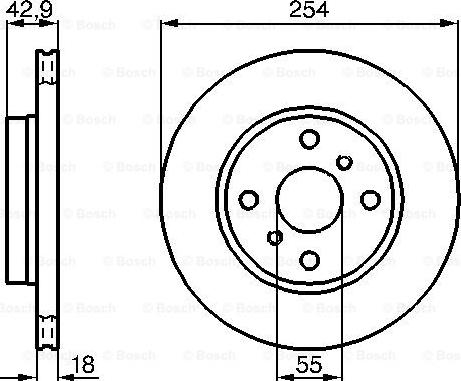 BOSCH 0 986 478 585 - Гальмівний диск avtolavka.club