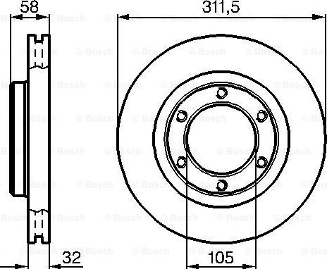 BOSCH 0 986 478 580 - Гальмівний диск avtolavka.club