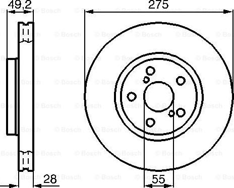 BOSCH 0 986 478 583 - Гальмівний диск avtolavka.club