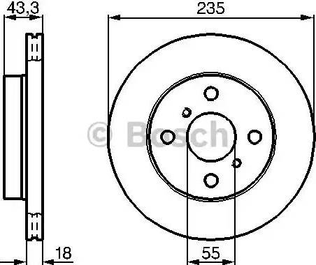 BOSCH 0 986 478 582 - Гальмівний диск avtolavka.club