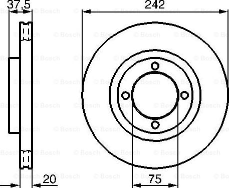 BOSCH 0 986 478 524 - Гальмівний диск avtolavka.club