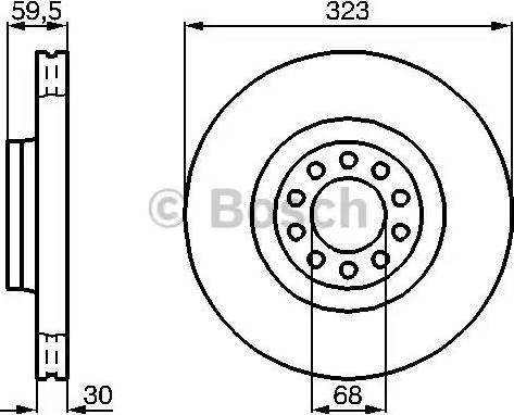 BOSCH 0 986 478 575 - Гальмівний диск avtolavka.club