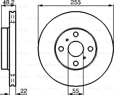 BOSCH 0 986 478 578 - Гальмівний диск avtolavka.club