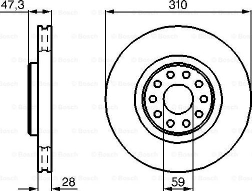 BOSCH 0 986 478 669 - Гальмівний диск avtolavka.club