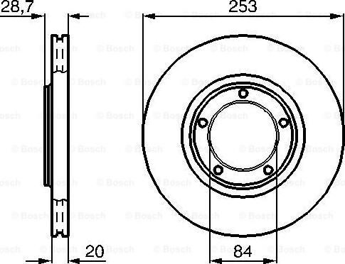 BOSCH 0 986 478 664 - Гальмівний диск avtolavka.club