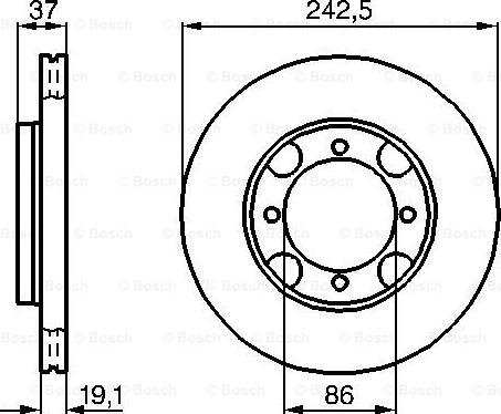 BOSCH 0 986 478 665 - Гальмівний диск avtolavka.club