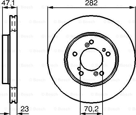 BOSCH 0 986 478 667 - Гальмівний диск avtolavka.club