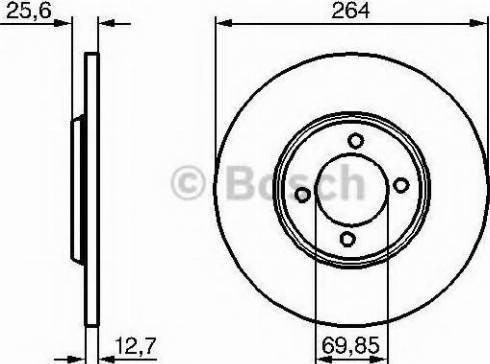 BOSCH 0 986 478 688 - Гальмівний диск avtolavka.club