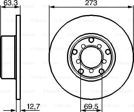 BOSCH 0 986 478 055 - Гальмівний диск avtolavka.club