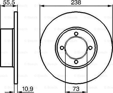 BOSCH 0 986 478 079 - Гальмівний диск avtolavka.club