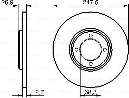 BOSCH 0 986 478 071 - Гальмівний диск avtolavka.club