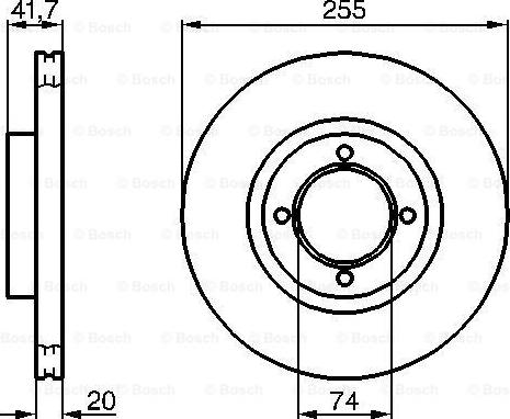 BOSCH 0 986 478 106 - Гальмівний диск avtolavka.club