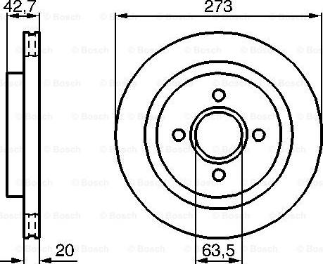 BOSCH 0 986 478 816 - Гальмівний диск avtolavka.club