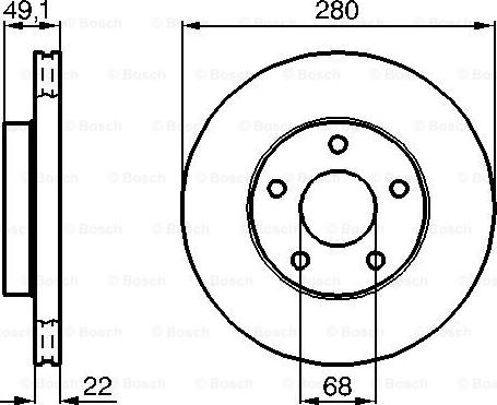 BOSCH 0 986 478 833 - Гальмівний диск avtolavka.club