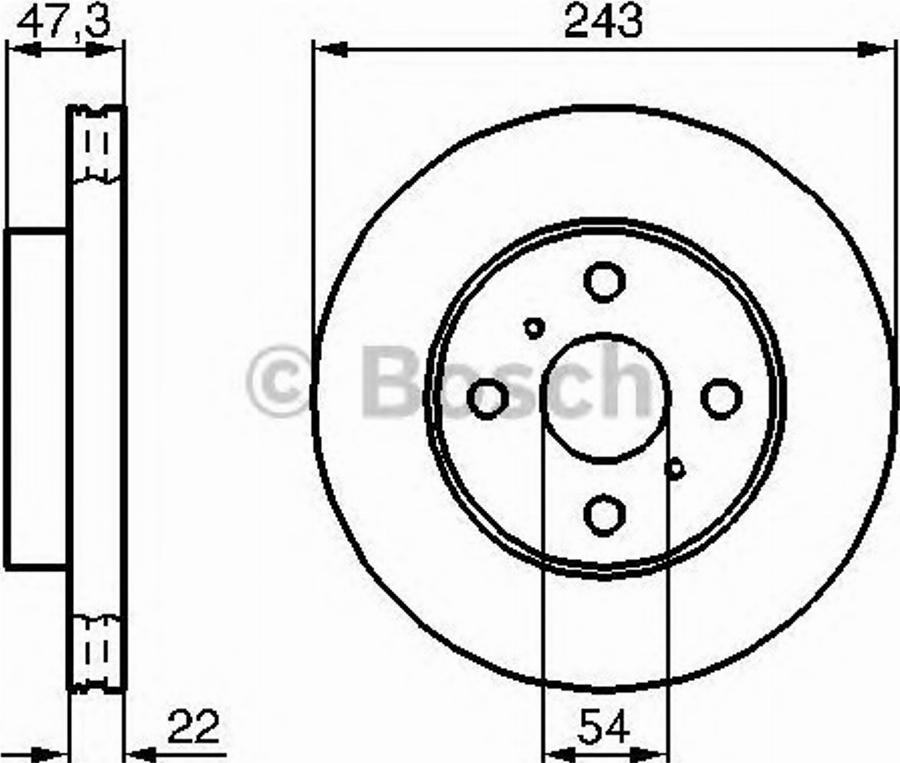 BOSCH 0986478383 - Гальмівний диск avtolavka.club