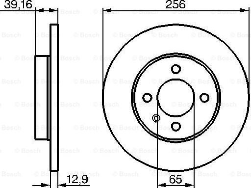 BOSCH 0 986 479 B30 - Гальмівний диск avtolavka.club