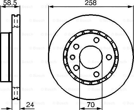 BOSCH 0 986 478 265 - Гальмівний диск avtolavka.club