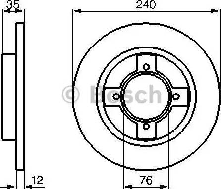 BOSCH 0 986 478 261 - Гальмівний диск avtolavka.club