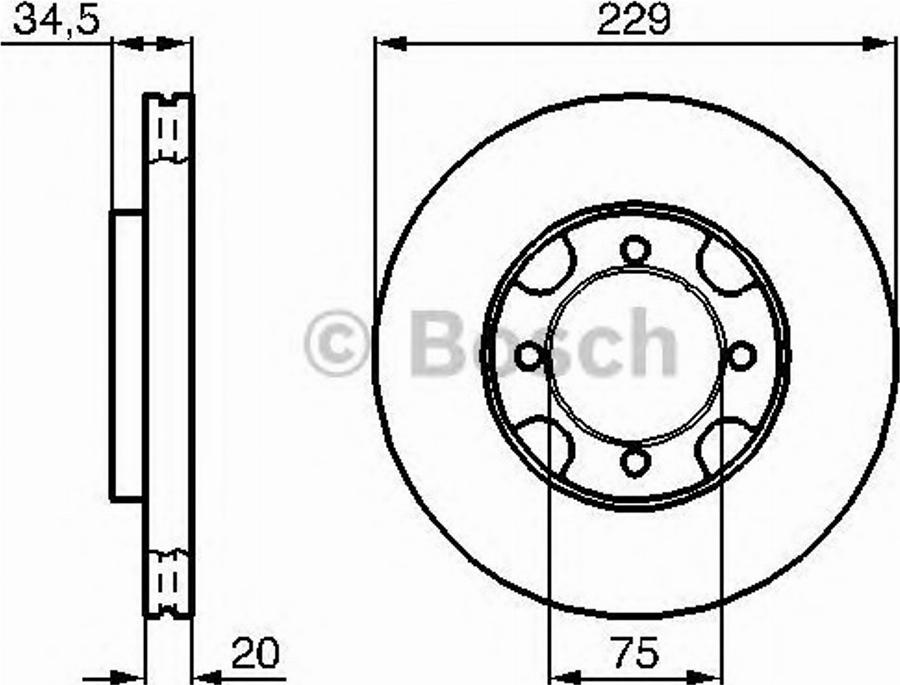 BOSCH 0 986 478 207 - Гальмівний диск avtolavka.club