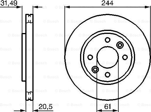 BOSCH 0 986 478 278 - Гальмівний диск avtolavka.club