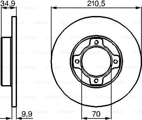 BOSCH 0 986 478 755 - Гальмівний диск avtolavka.club