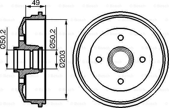 BOSCH 0 986 477 050 - Гальмівний барабан avtolavka.club