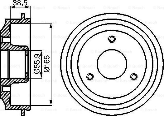 BOSCH 0 986 477 066 - Гальмівний барабан avtolavka.club