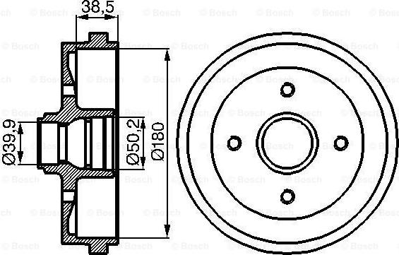 BOSCH 0 986 477 002 - Гальмівний барабан avtolavka.club